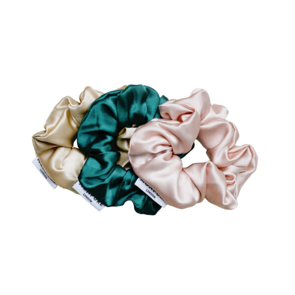 Monpure Style and Protect Silk Scrunchie Trio