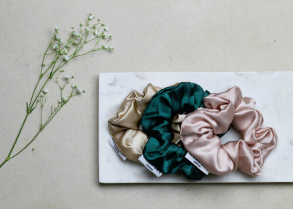 Monpure Style and Protect Silk Scrunchie Trio - Image 3